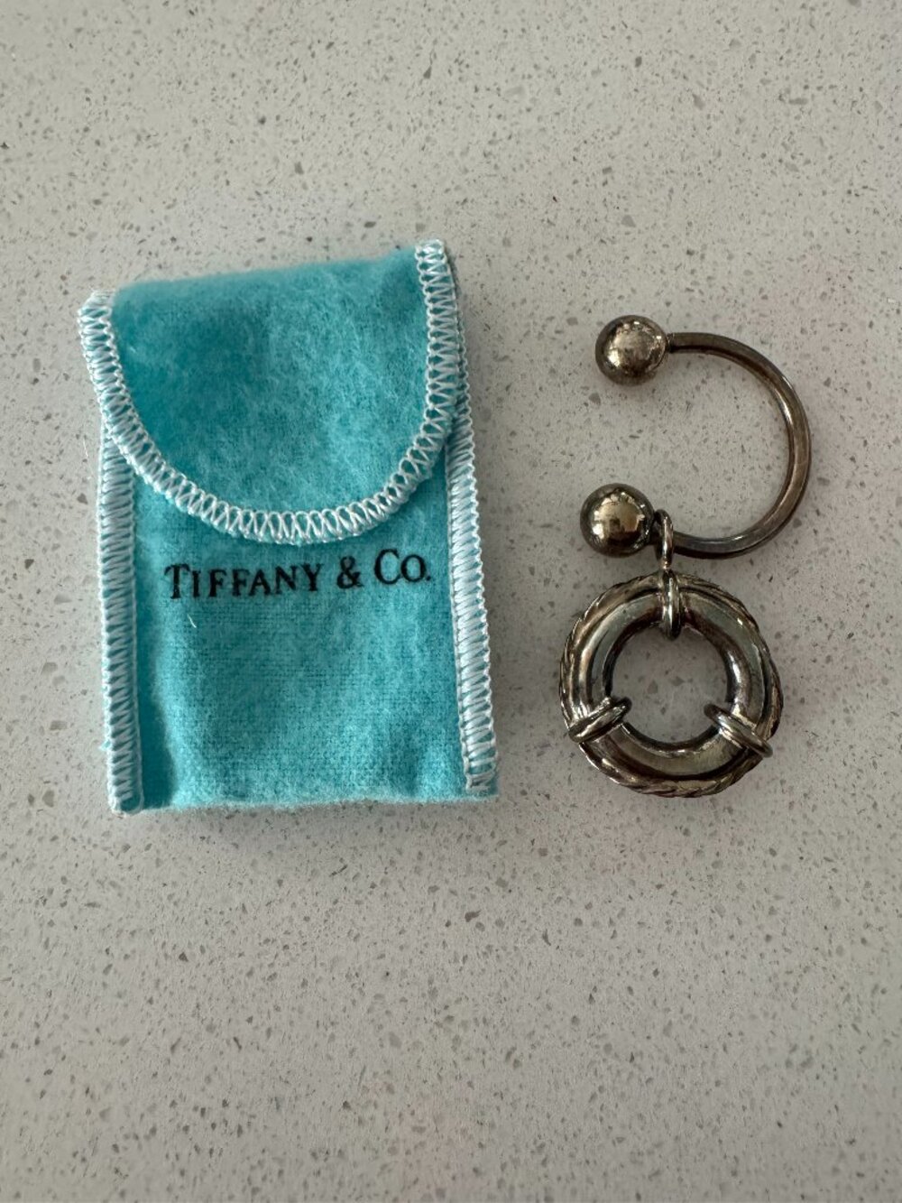 Tiffany's Tiffany & Co. Screwball Key Ring -- Two ball - sterling silver